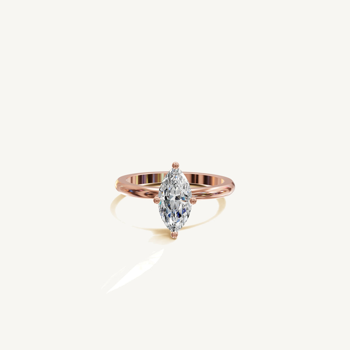 Solitaire 4-Prong Ring with 1ct Marquise Diamond 