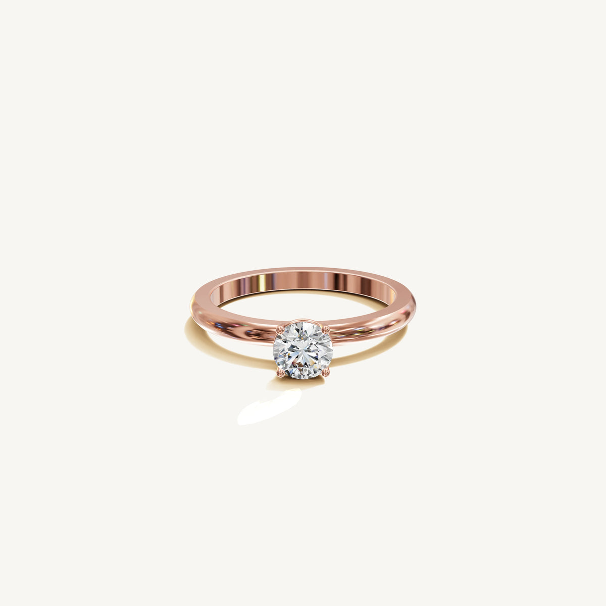 Solitaire 4-Prong Ring with 0.5ct Brilliant Diamond 
