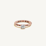 Solitaire 4-Prong Ring with 0.5ct Asscher Diamond 