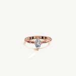 Solitaire 4-Prong Ring with 0.5ct Marquise Diamond 