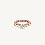 Solitaire 4-Prong Ring with 0.5ct Cushion Diamond 