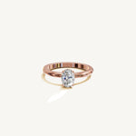 Solitaire 4-Prong Ring with 0.75ct Oval Diamond 