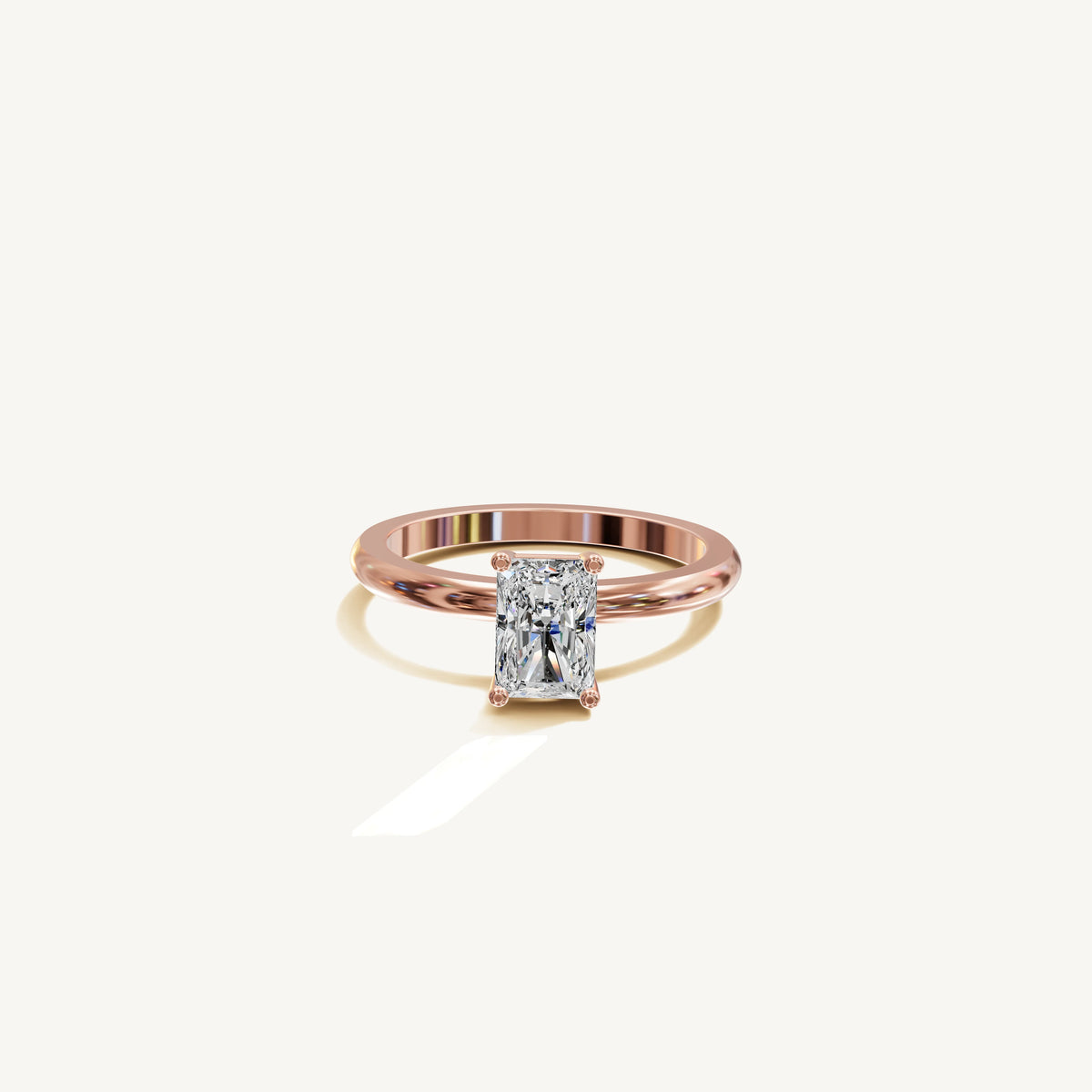 Solitaire 4-Prong Ring with 1ct Radiant Diamond 