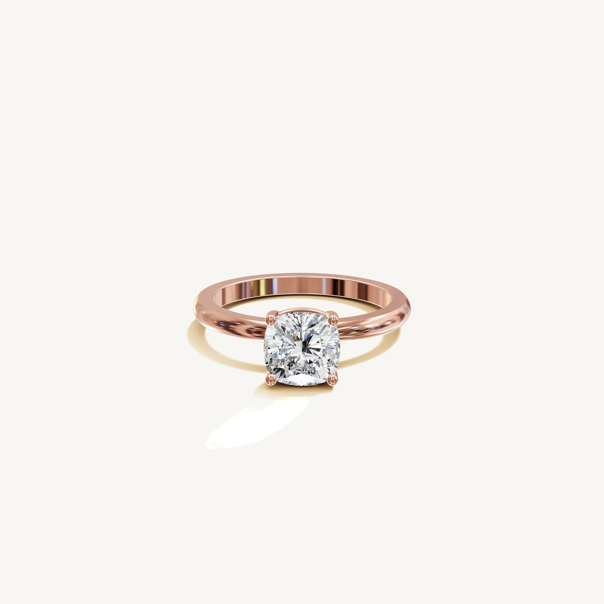 Solitaire 4-Prong Ring with 1.5ct Cushion Diamond 