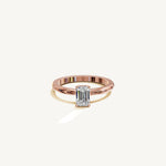 Solitaire 4-Prong Ring with 0.75ct Emerald Diamond 