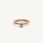 Solitaire 4-Prong Ring with 0.5ct Emerald Diamond 