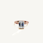 Solitaire 4-Prong Ring with 3ct Emerald Diamond 