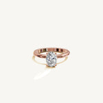 Solitaire 4-Prong Ring with 1ct Oval Diamond 