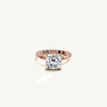 Solitaire 4-Prong Ring with 3ct Cushion Diamond 