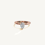 Solitaire 4-Prong Ring with 0.75ct Pear Diamond 