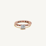 Solitaire 4-Prong Ring with 0.5ct Princess Diamond 