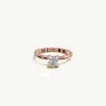 Solitaire 4-Prong Ring with 0.75ct Asscher Diamond 