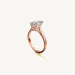 Solitaire Cathedral Ring with 0.75ct Pear Diamond 