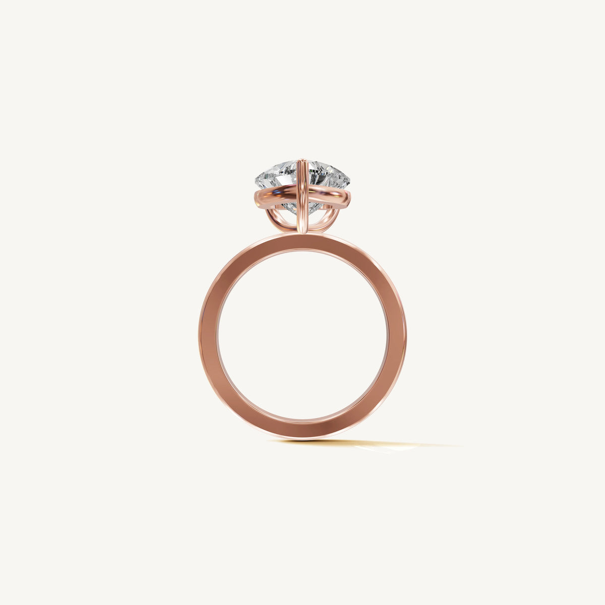 Solitaire 4-Prong Ring with 3ct Heart Diamond 