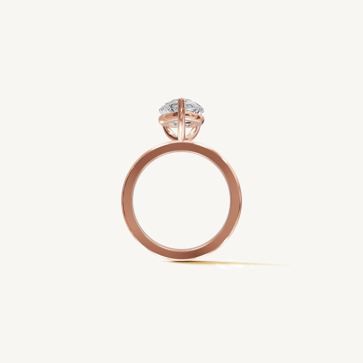 Solitaire 4-Prong Ring with 3ct Pear Diamond 