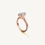 Solitaire Bezel Ring with 3ct Pear Diamond 