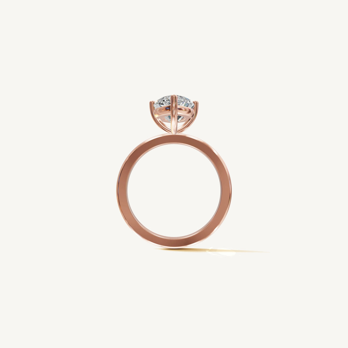 Solitaire 4-Prong Ring with 3ct Marquise Diamond 