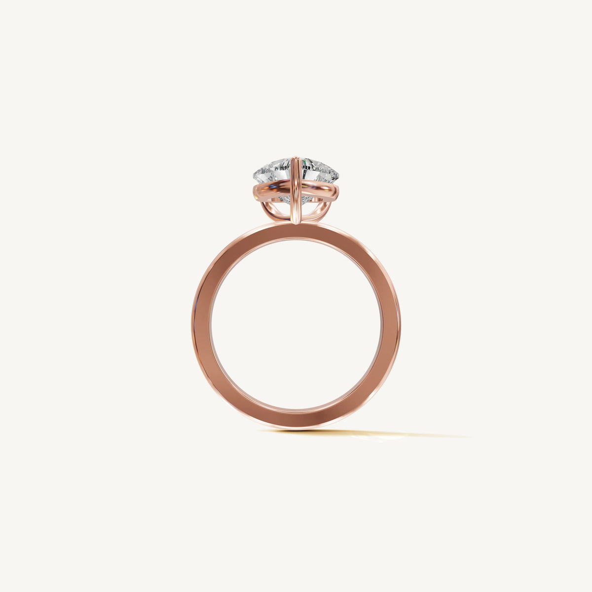 Solitaire 4-Prong Ring with 2ct Heart Diamond 