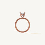 Solitaire 4-Prong Ring with 2ct Oval Diamond 