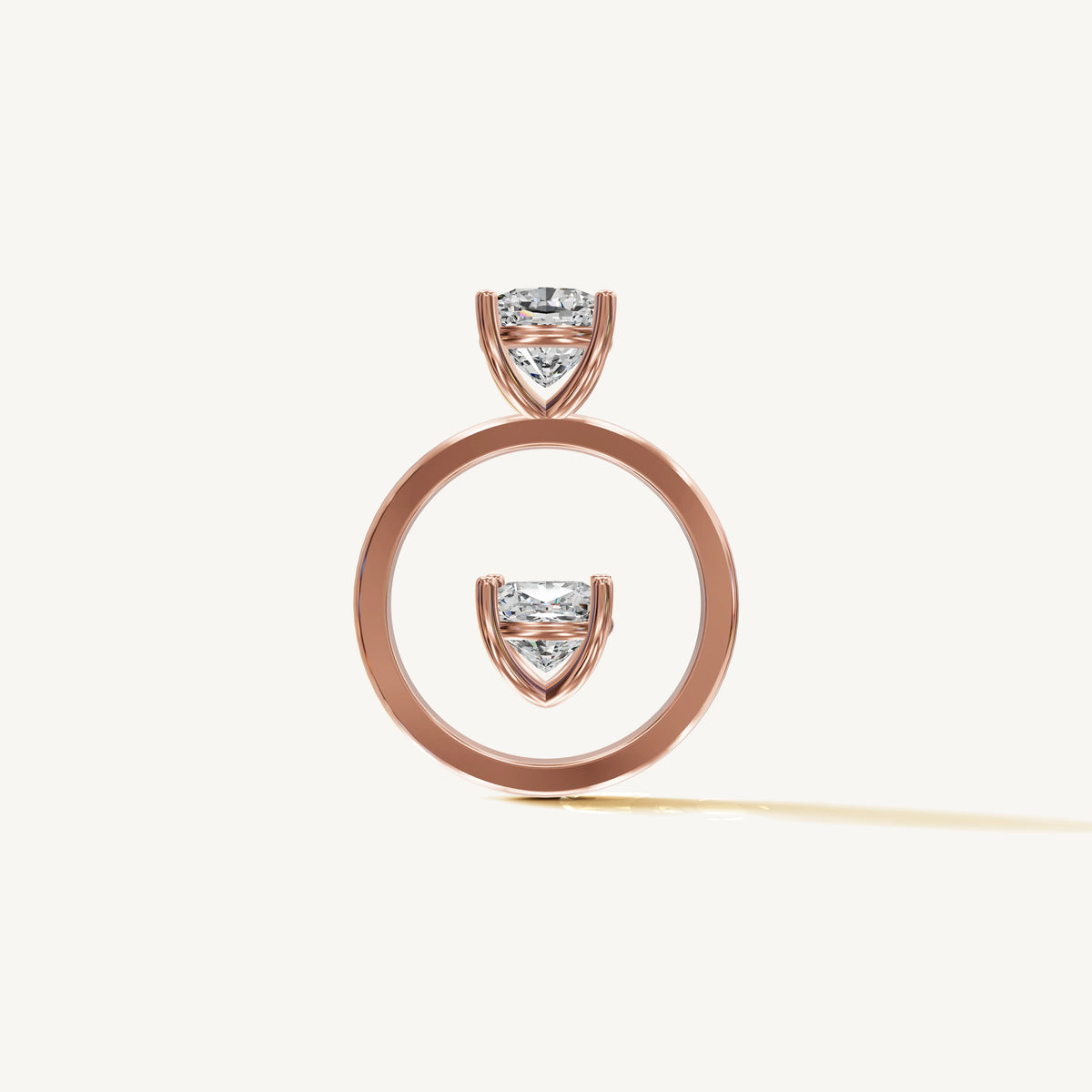 Solitaire 4-Prong Ring with 2ct Cushion Diamond 