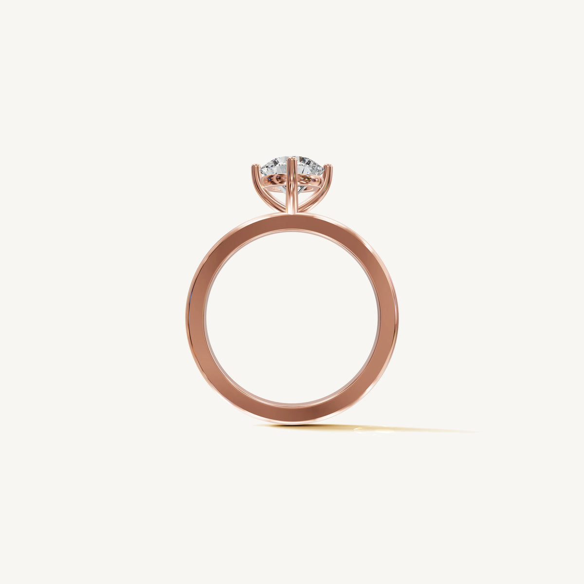 Solitaire 4-Prong Ring with 1ct Brilliant Diamond 
