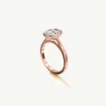 Solitaire Bezel Ring with 2ct Oval Diamond 