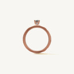 Solitaire 4-Prong Ring with 0.5ct Emerald Diamond 