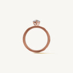 Solitaire 4-Prong Ring with 0.5ct Heart Diamond 