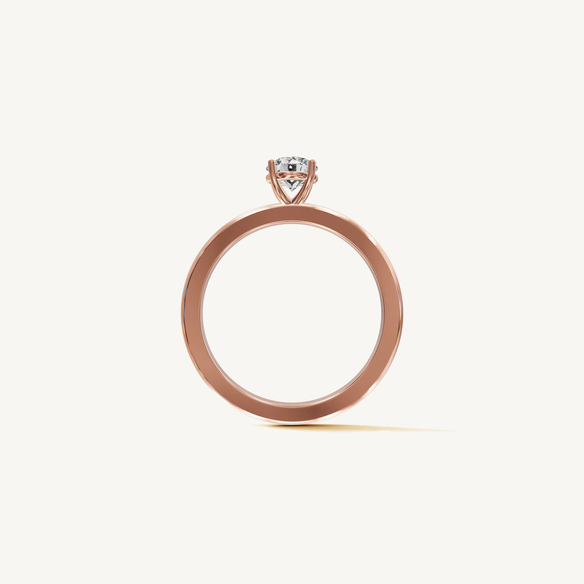 Solitaire 4-Prong Ring with 0.5ct Brilliant Diamond 