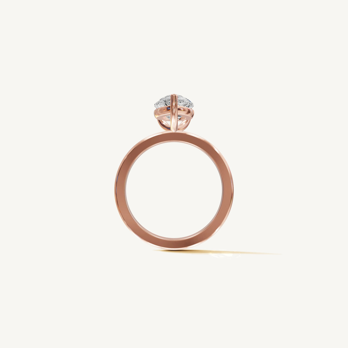 Solitaire 4-Prong Ring with 2ct Pear Diamond 