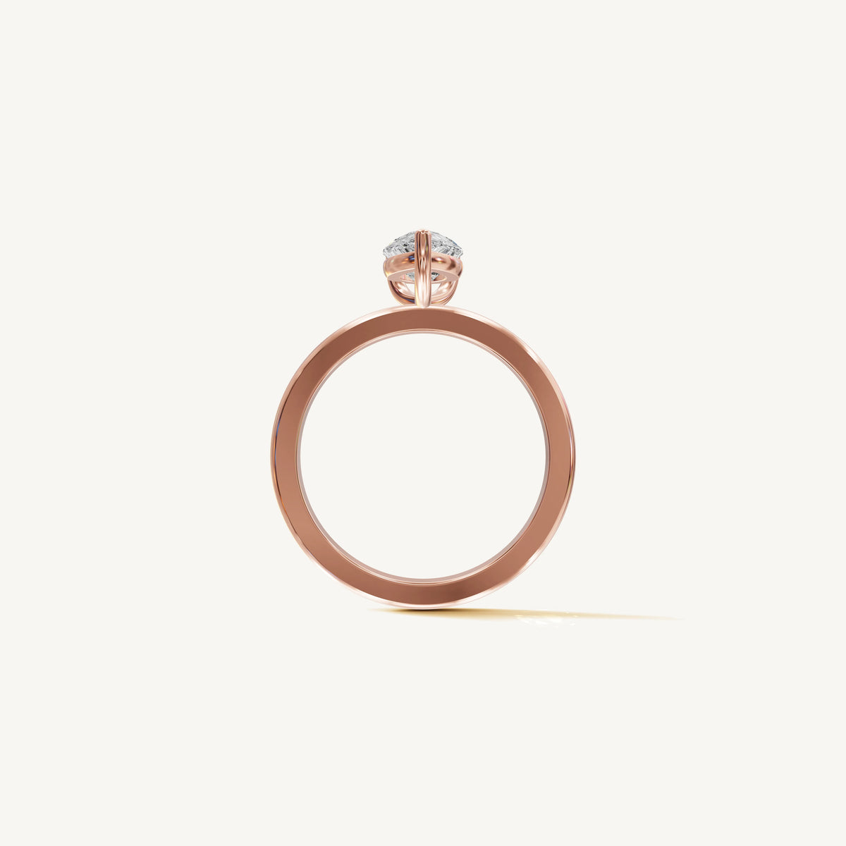 Solitaire 4-Prong Ring with 1ct Pear Diamond 