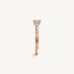 Solitaire 4-Prong Ring with 0.5ct Princess Diamond 