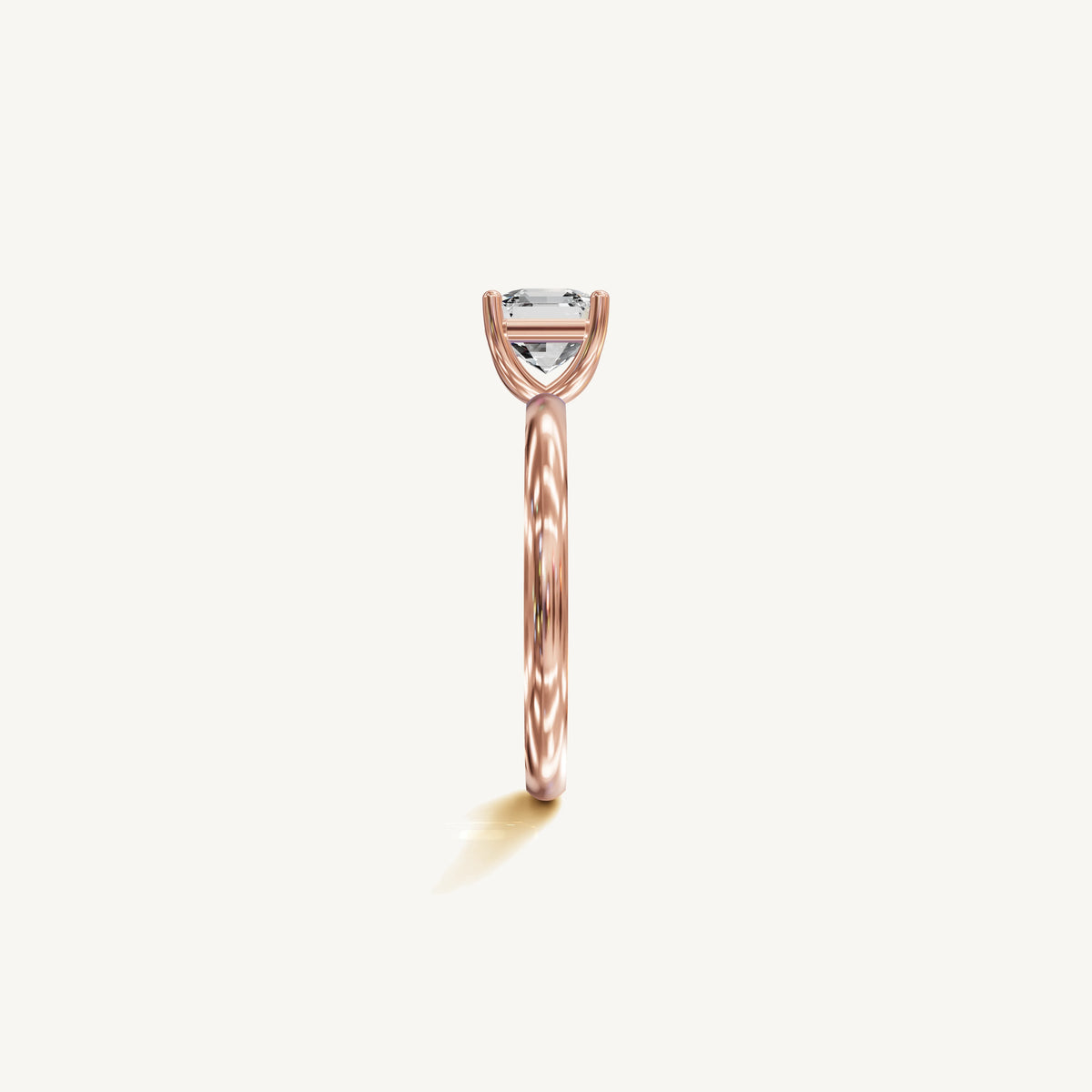 Solitaire 4-Prong Ring with 2ct Asscher Diamond 