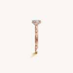 Solitaire 4-Prong Ring with 0.75ct Oval Diamond 
