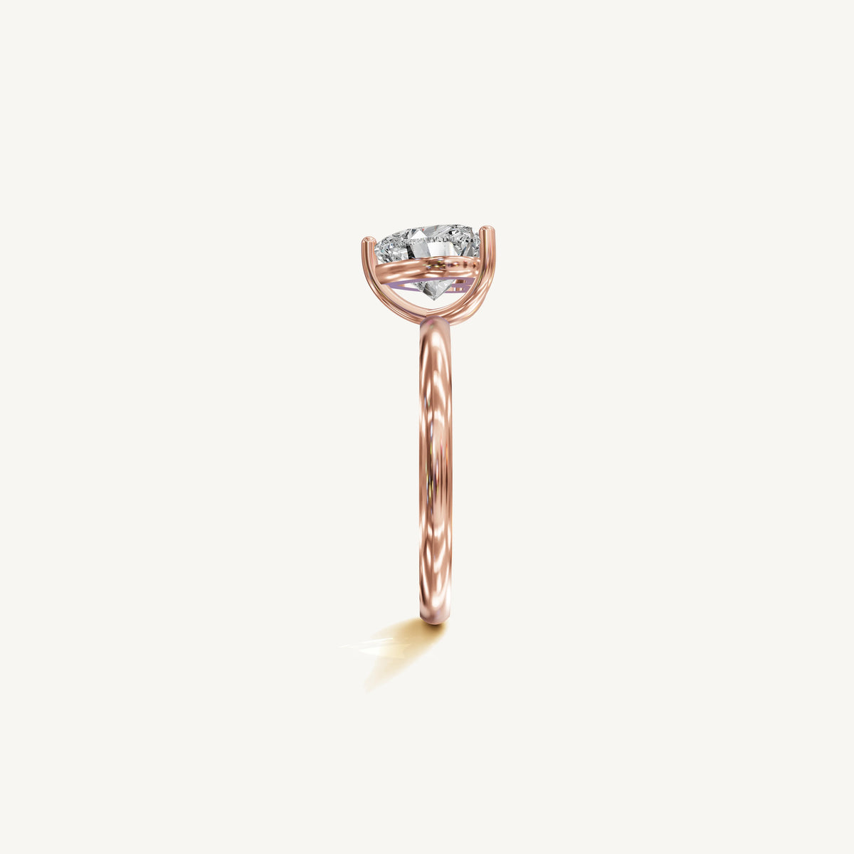Solitaire 4-Prong Ring with 2ct Heart Diamond 