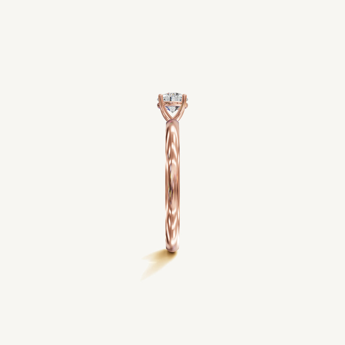 Solitaire 4-Prong Ring with 0.5ct Brilliant Diamond 