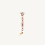 Solitaire 4-Prong Ring with 0.5ct Brilliant Diamond 