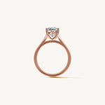 Solitaire Cathedral Ring with 2ct Cushion Diamond 