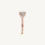 Solitaire 4-Prong Ring with 3ct Cushion Diamond 