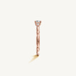 Solitaire 4-Prong Ring with 0.5ct Asscher Diamond 