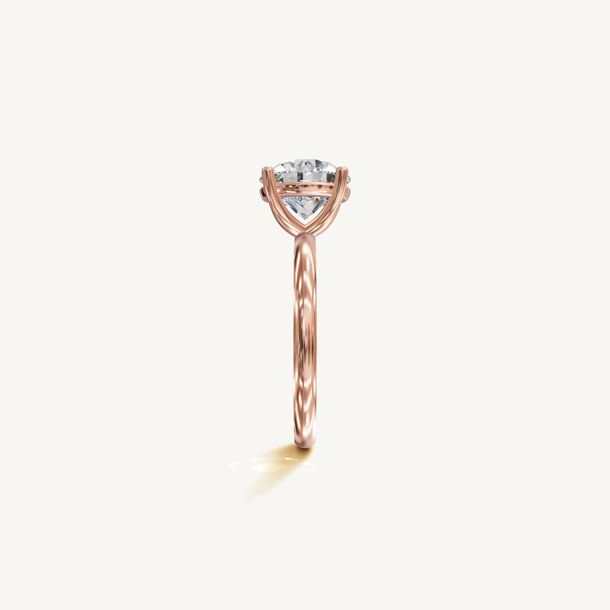 Solitaire 4-Prong Ring with 3ct Brilliant Diamond 