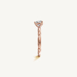 Solitaire 4-Prong Ring with 0.75ct Heart Diamond 