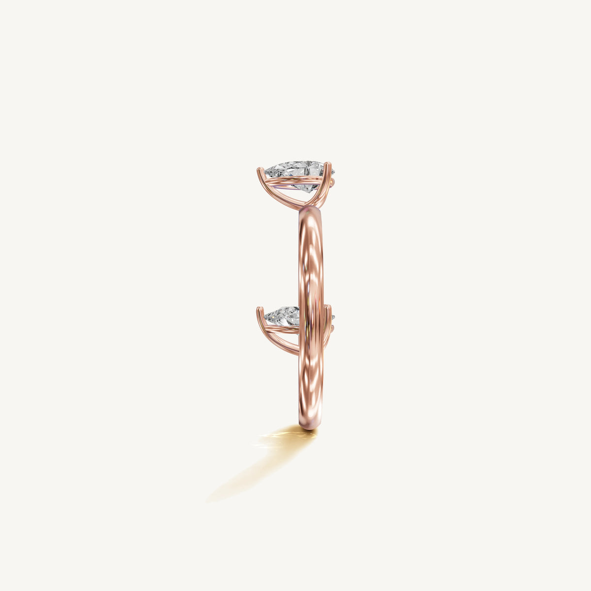 Solitaire 4-Prong Ring with 0.5ct Pear Diamond 