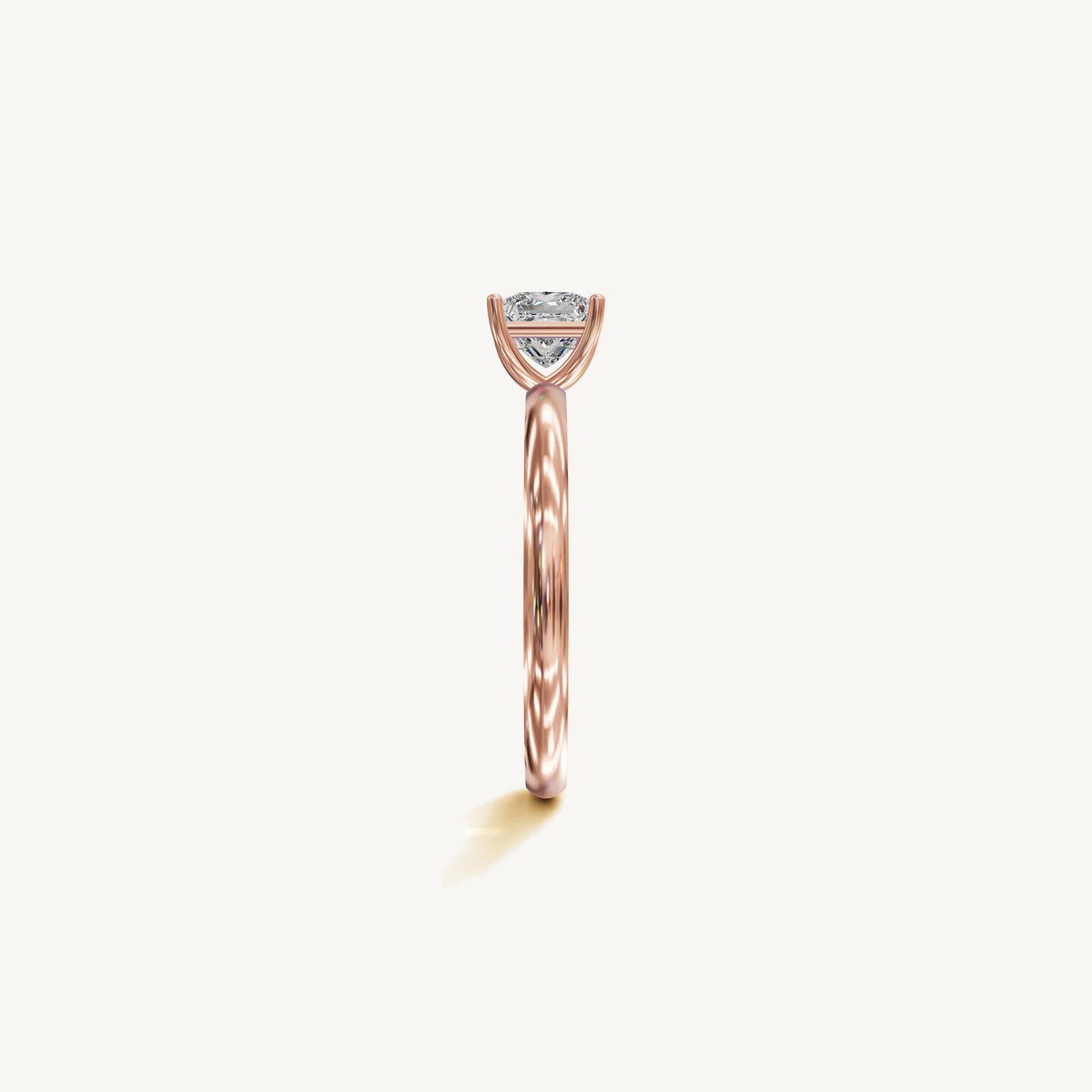 Solitaire 4-Prong Ring with 1ct Asscher Diamond 