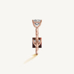 Solitaire 4-Prong Ring with 1.5ct Princess Diamond 