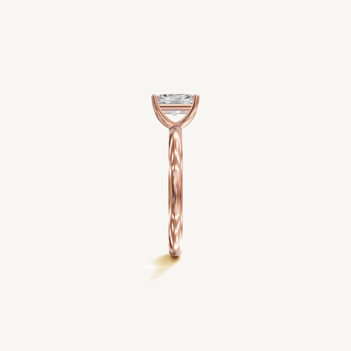 Solitaire 4-Prong Ring with 1ct Radiant Diamond 