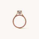 Solitaire Cathedral Ring with 0.75ct Oval Diamond 