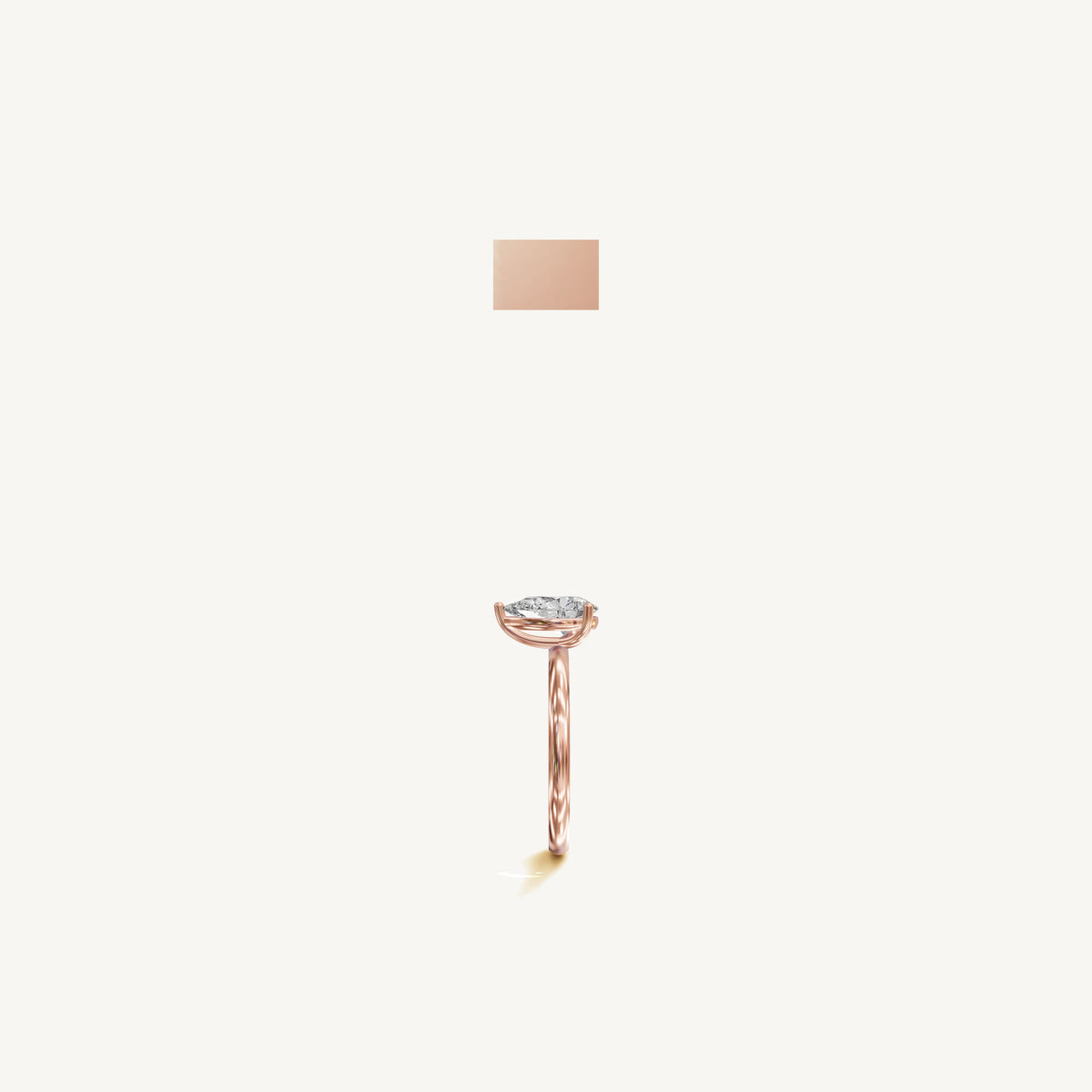 Solitaire 4-Prong Ring with 1.5ct Pear Diamond 