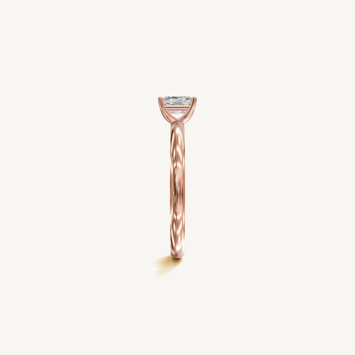 Solitaire 4-Prong Ring with 0.5ct Radiant Diamond 