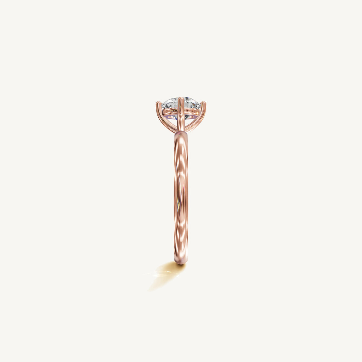 Solitaire 4-Prong Ring with 1ct Brilliant Diamond 